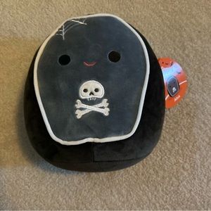 NWT Alva 8” halloween coffin tombstone spooky cute goth squishmallow skull